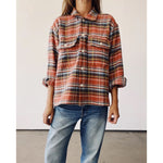 the work shirt in rust plaid