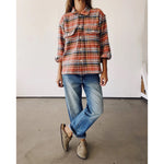 the work shirt in rust plaid