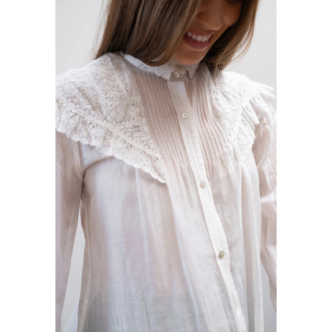 maya blouse in bone