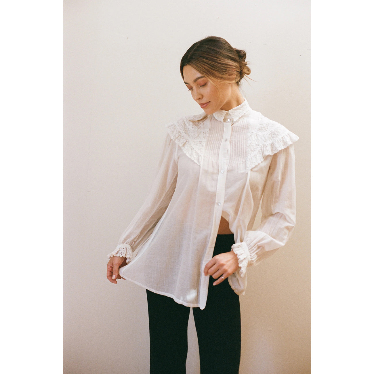 maya blouse in bone