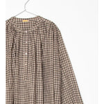 bheeti tie dye checks top in cement