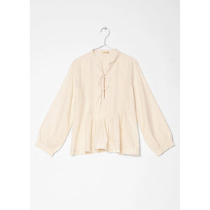 alma tiny checks top in natural