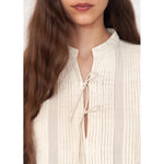 alma tiny checks top in natural