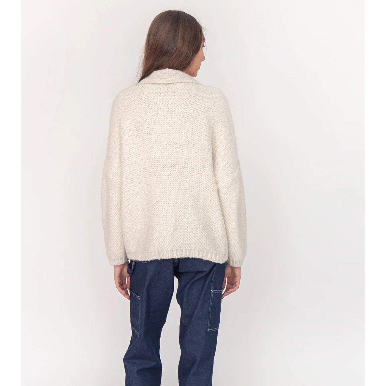 huacaya cardigan in natural