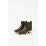 shearling clog boot in olive