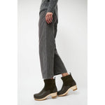 shearling clog boot in olive