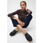 kiltie clog in indigo