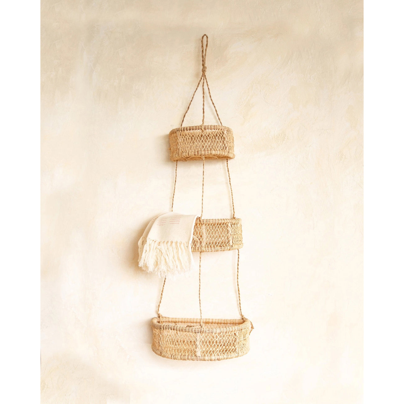 hanging three tier wall basket