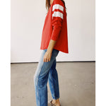 the football jersey in red