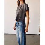 the boxy tee in faded grey