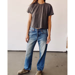 the boxy tee in faded grey
