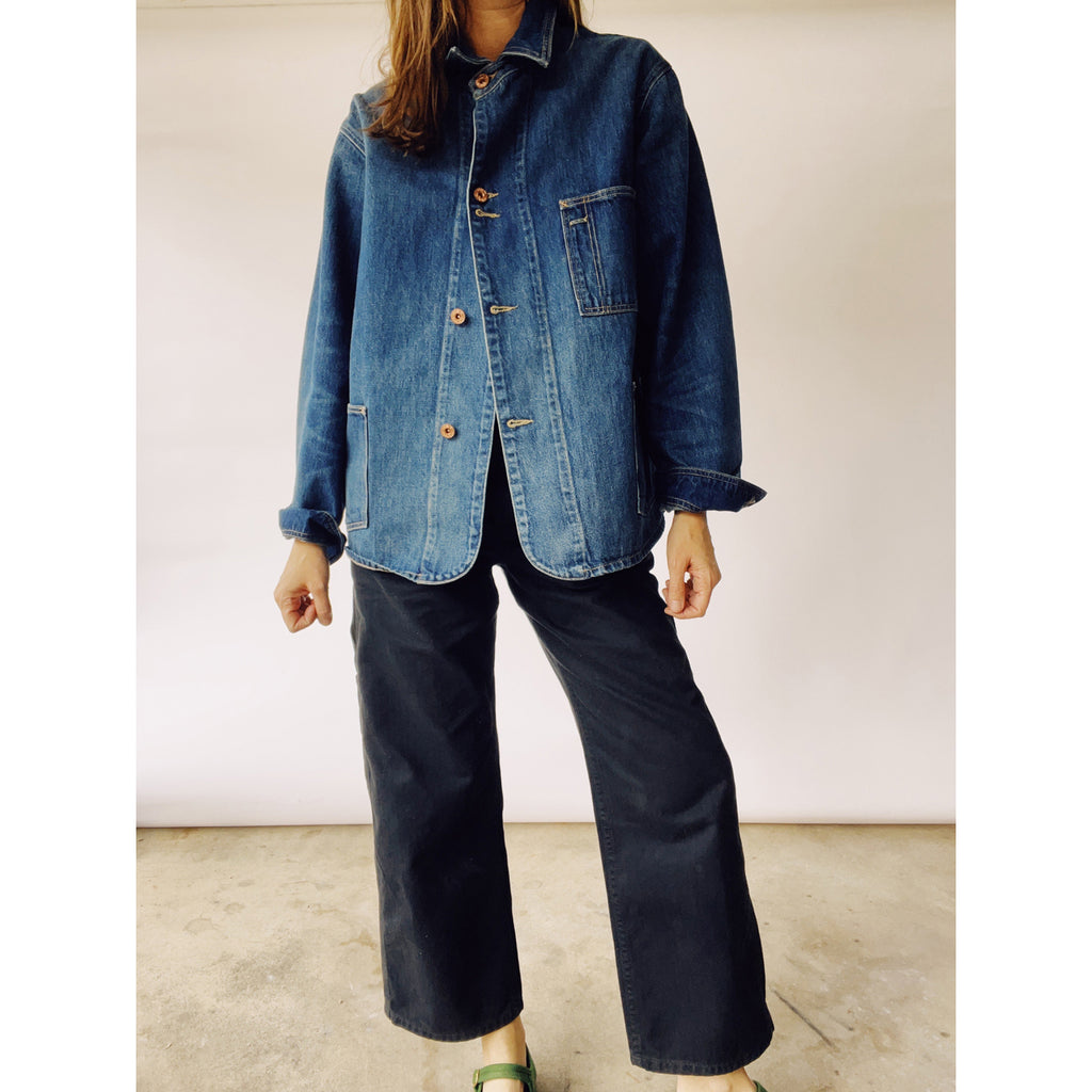 the barn coat in denim