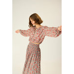 amelia top in spanish tile almond
