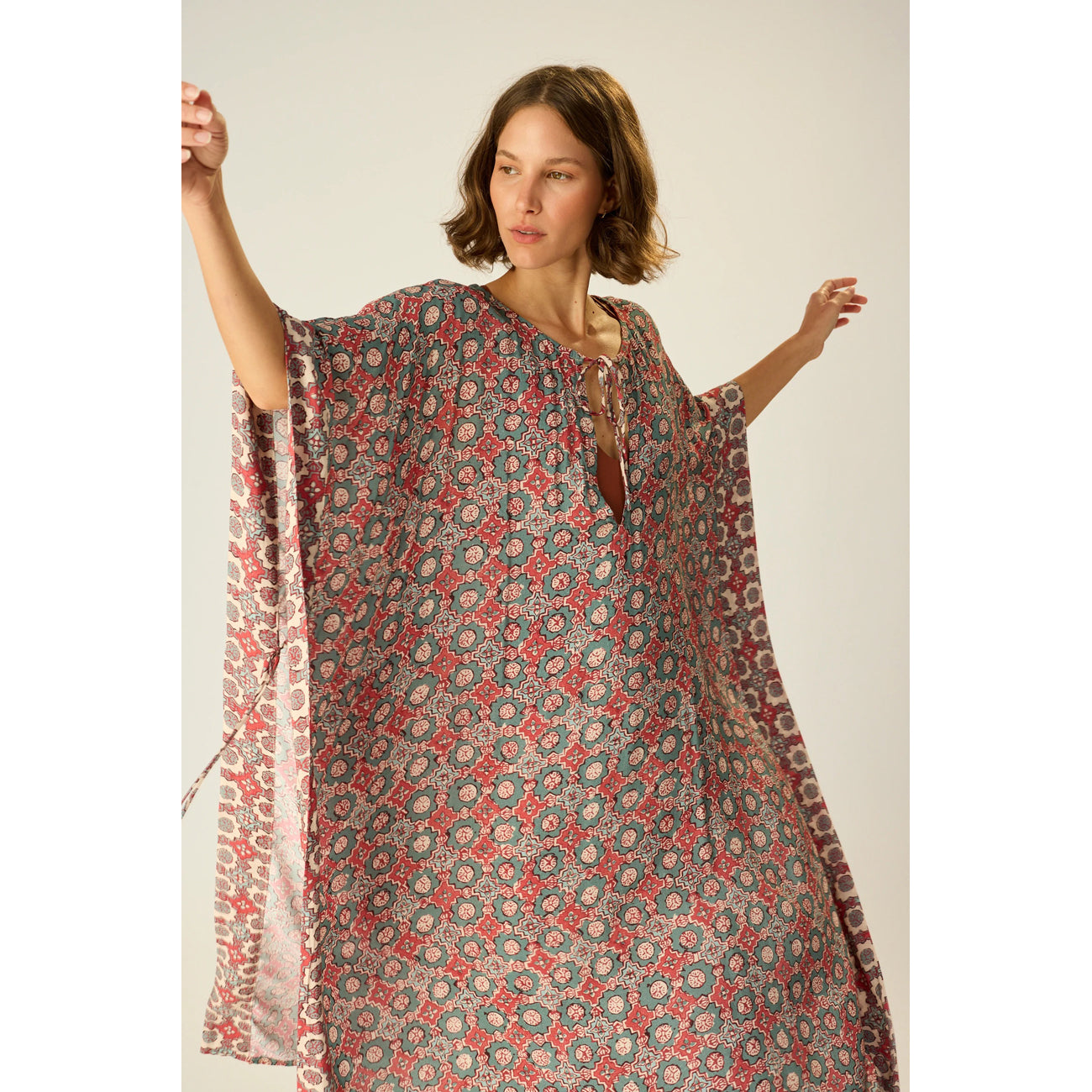 paulina caftan in spanish tile combo