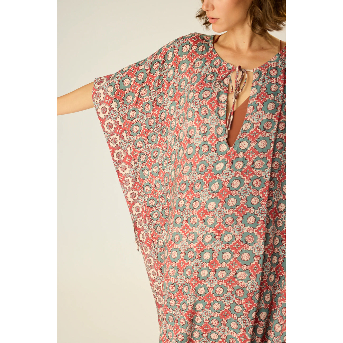 paulina caftan in spanish tile combo