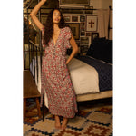 monica dress in spanish tile almond