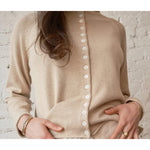 ida rollneck cardigan in parchment
