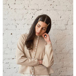 ida rollneck cardigan in parchment