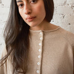 ida rollneck cardigan in parchment