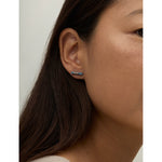 short lapis stud