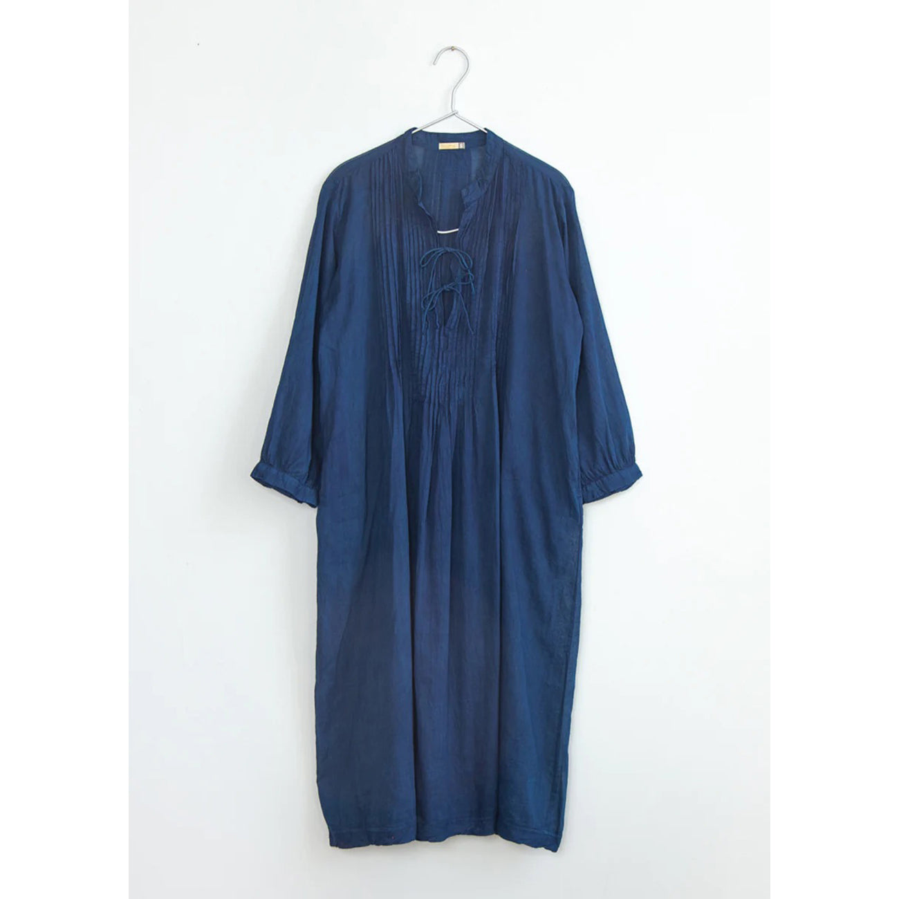 aditi cotton voile dress in natural indigo