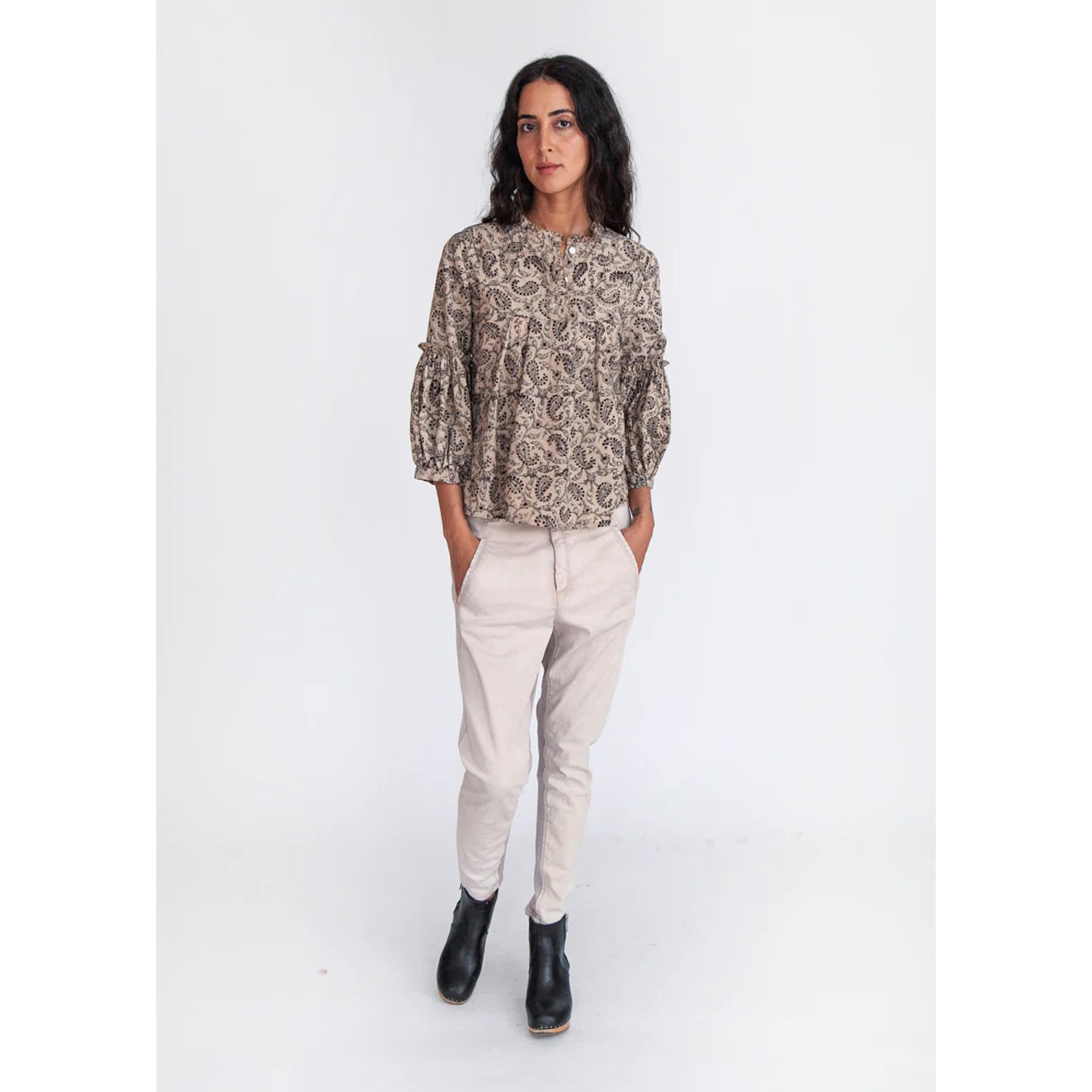 razia aam top in grey