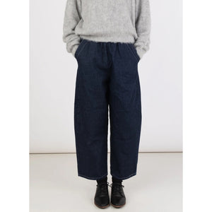 barrel pant in dark indigo