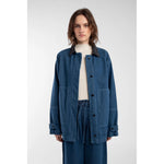 field jacket in vintage blue