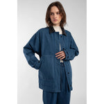 field jacket in vintage blue