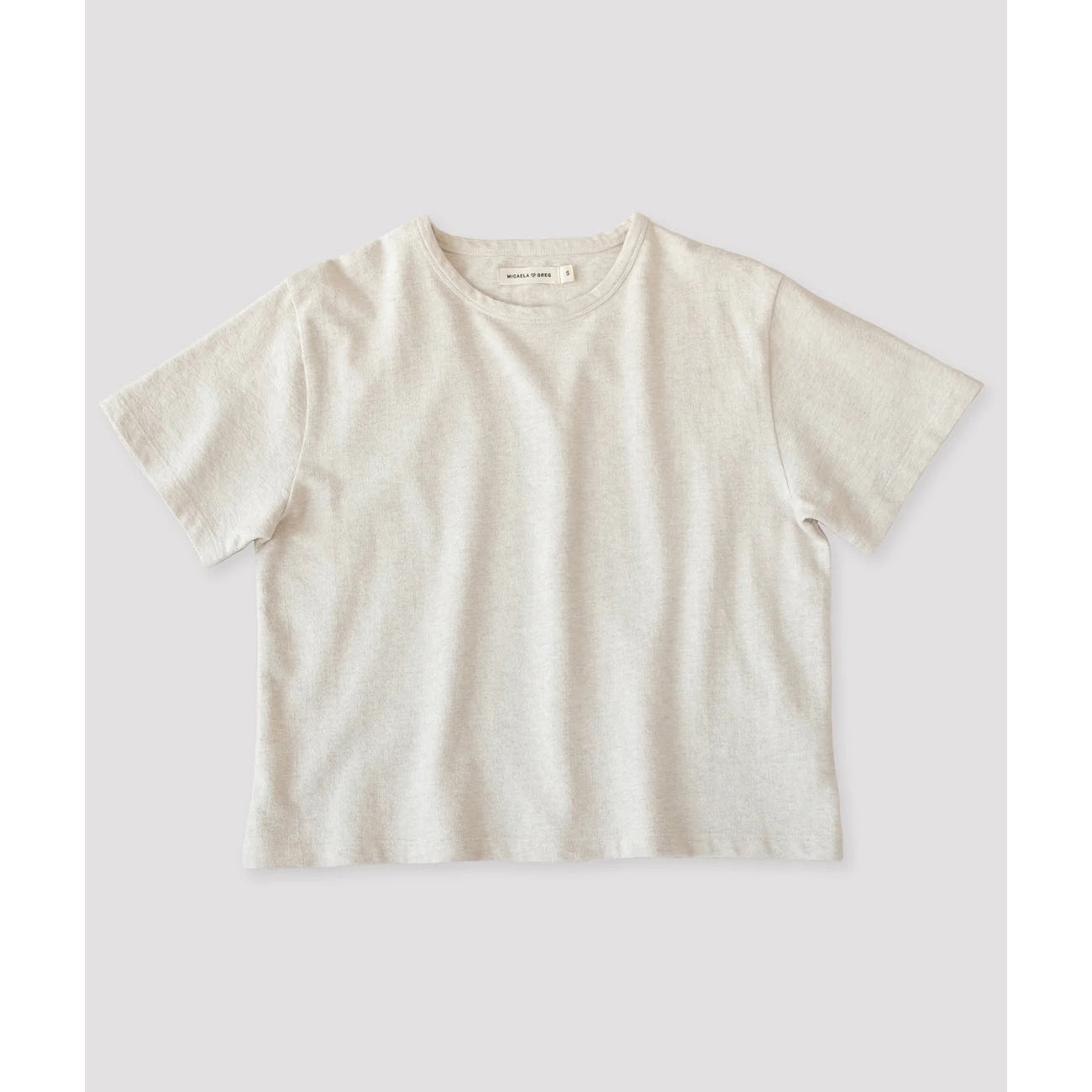 terry tee in oatmeal