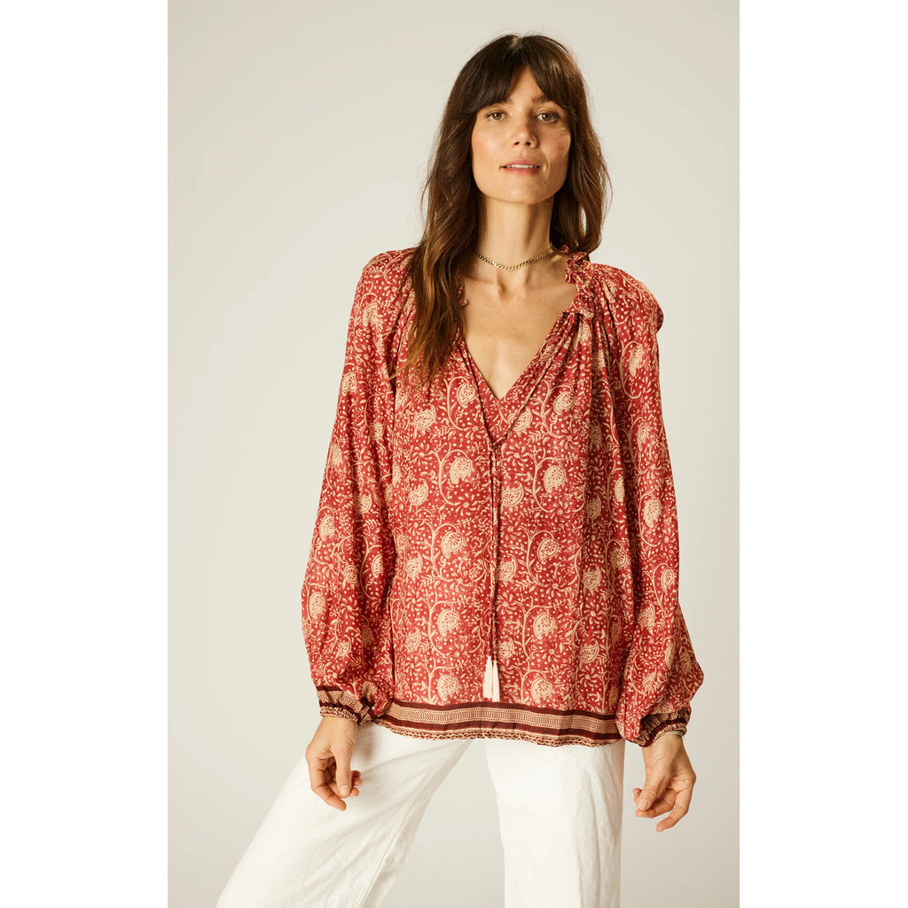 penny blouse in waterlily terracotta