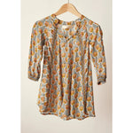 fiore kids dress in tulip print french blue