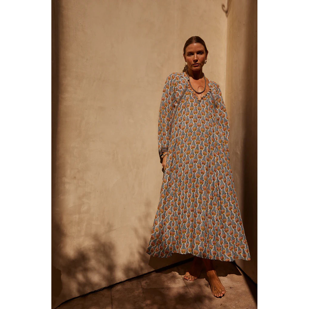 Natalie Martin Fiore Maxi in Tulip Print French Blue a case of you