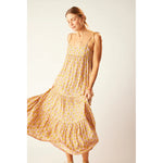 melanie dress in tulip print pink