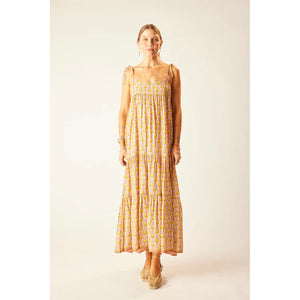 melanie dress in tulip print pink