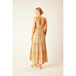 melanie dress in tulip print pink