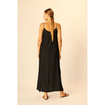 heather maxi in black silk