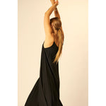 heather maxi in black silk