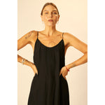 heather maxi in black silk