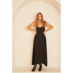 heather maxi in black silk