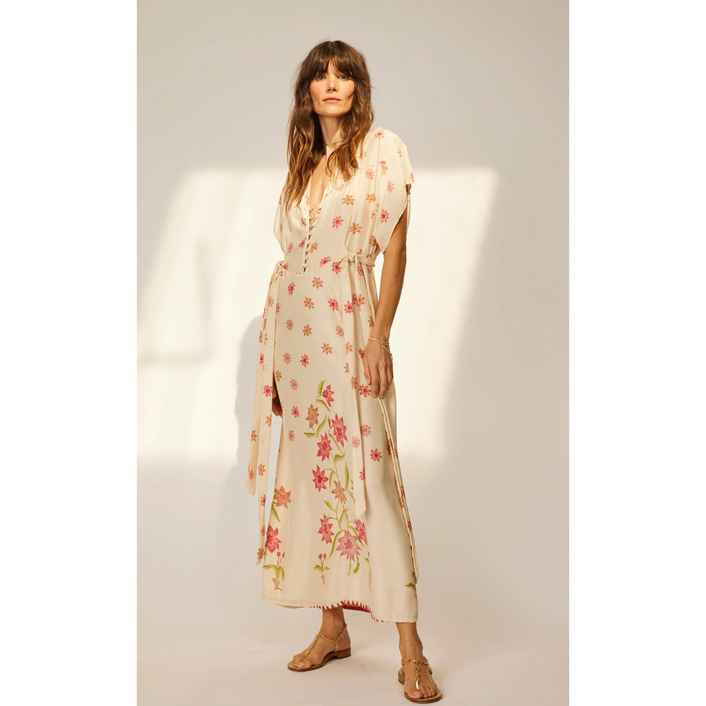 monica dress in starflower cream