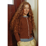 clio cashmere cardigan in oak+sky