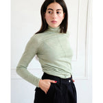 lula merino turtleneck in sage