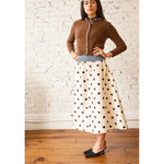 clio cashmere cardigan in oak+sky