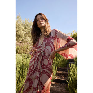 sarah dress in ament snake bone