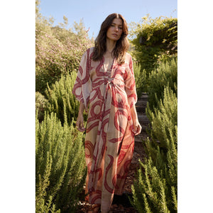 sarah dress in ament snake bone