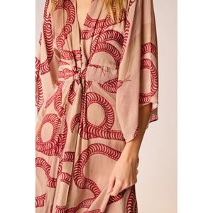 sarah dress in ament snake bone