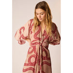 sarah dress in ament snake bone