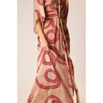 sarah dress in ament snake bone