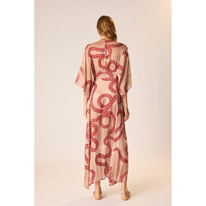 sarah dress in ament snake bone